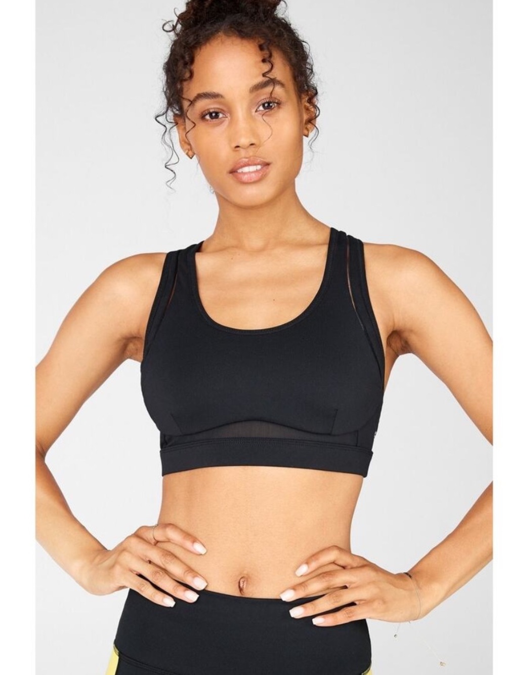 NWT Fabletics 4X (22-24) Belle High Impact Sports Bra - Black